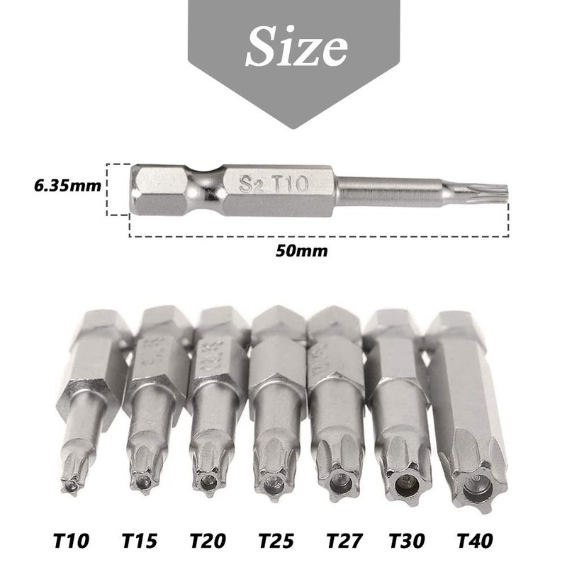 Mesee 5 Point Security Star Torx Screwdriver Bits Set 14Pcs