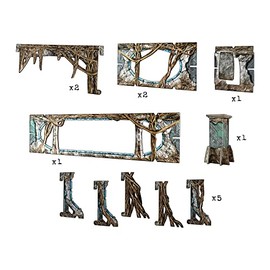 Battle Systems Sci-fi Terrain Alien Catacombs Entrances Sheet - 28-35mm RPG/Wargames / 40k Necromunda Card Scenery