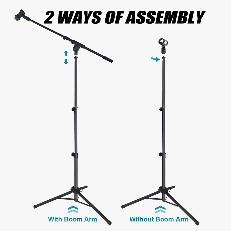 GLEAM Microphone Stand for Light Microphone less than 1 LB
