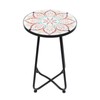 VCUTEKA Patio Side Table Outdoor Accent Table Bistro Coffee Table