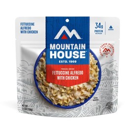 Mountain House Fettuccine Alfredo with Chicken | Freeze Dried Backpacking & Camping Food | 2 Servings
