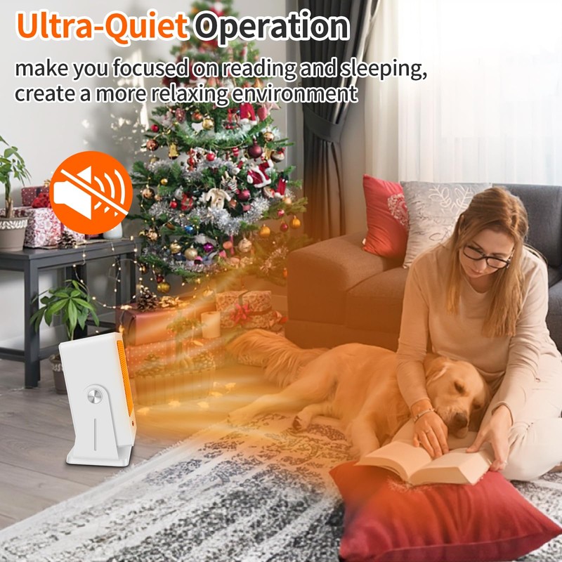 Verminget Portable Space Heaters for Indoor Use,Desktop Heater with 900W