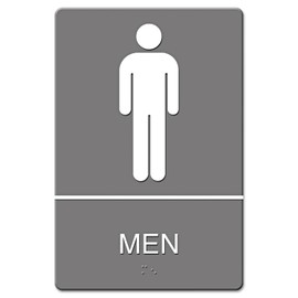 HEADLINESIGN MEN RESTROOM SIGN PLATE USS4817