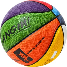 Kuangmi Colorful Street Basketball for Men Women Youth, Size 5(27.5”)