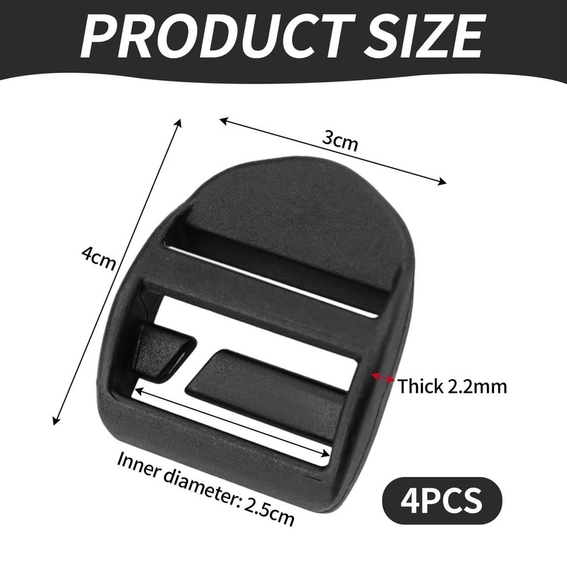 4 Pieces Backpack Accessories Fixed Buckles, Backpack Replacement Buckles, Ladder