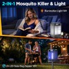 Outdoor Solar Bug Zapper-4200V Cordless Electric Mosquito Zapper with Waterproof
