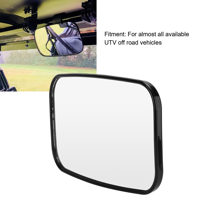 UTV Rearview Mirror Clear Panoramic ABS Glass Universal Modification for