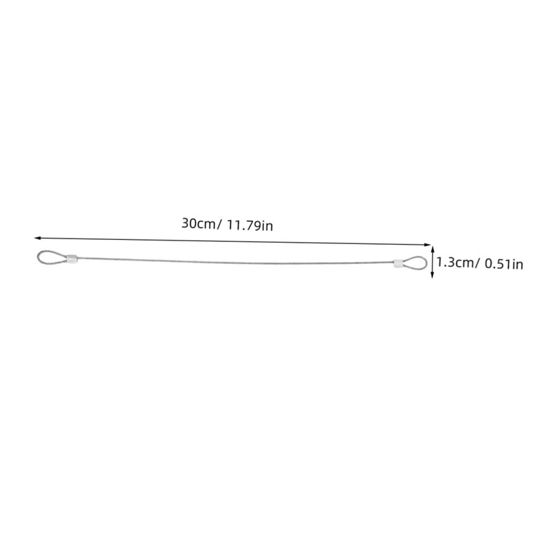 Ciieeo 20pcs Stainless Steel Safety Cables with Loops Antidrop Design