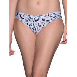 Vanity Fair Women's Beyond Comfort Bikini Panties, Silky Stretch-Love Story Print, 6