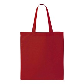 Q-TEES QTB Large Blank Heavy Duty Reusable Canvas Tote Shopping Bag (Pack of 2) (Red)