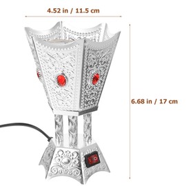 SEWACC Electric Incense Burner Metal Bakhoor Burner Middle Eastern Style Tabletop Electric Censer Incense Burner for Home Office Yoga Spa Decor