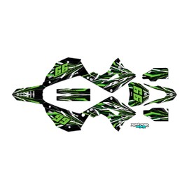 Kalair GFX Graphics Kit for Honda CR125 POLISPORT (2002-2007) PRIME Series Green 09 Mil - Dirt bike Custom Racing Graphics Decals Stickers Kit, no-plastics