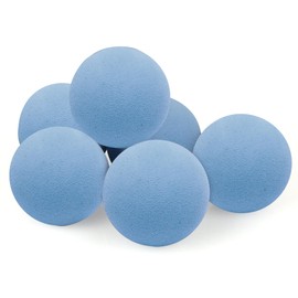 Ceramic Fire Balls, 5 Inch Set of 6 Round Fire Stones Reusable Fireballs for Indoor Outdoor Decor Fire Pits or Fireplace, Blue