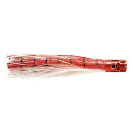 Billy Baits, Magnum Turbo Whistler Lure, Red/Pearl/Pearl Skirt, 2 oz / 56.6 g Head