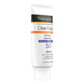 Neutrgena Bloqueador Protector Solar facial 50 SPF Clear Face para Pieles Grasas - Oil Free Libre de aceite 88ml                                      