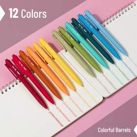 Mr. Pen- Retractable Gel Pens for Journaling, 12 Pack, Winter Forest Color Inks, Fast Dry, Soft grip Barrels, Smooth Writing, 0.5mm Fine Point Aesthetic Pens