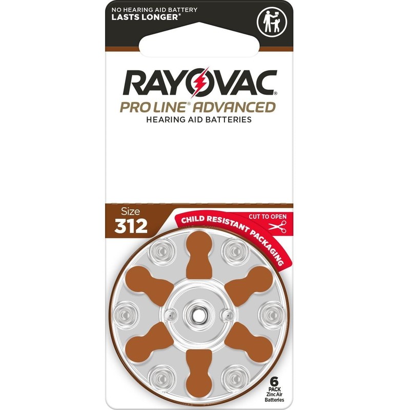 Rayovac Proline Advanced Hearing Aid Batteries | Size 312 |