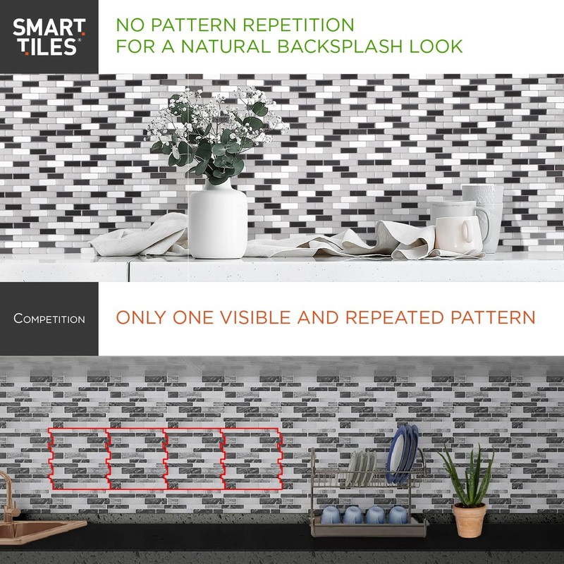 Smart Tiles - Peel and Stick Backsplash - Subway Fondi