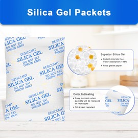 Silica Gel Packets, 20 Gram 35 Packs Desiccant Packs for Storage, Food Grade Moisture Absorbers with Color Indicating, Desiccant Packs for Foods, Electronics, Jewelry, Safe, 3D Filaments