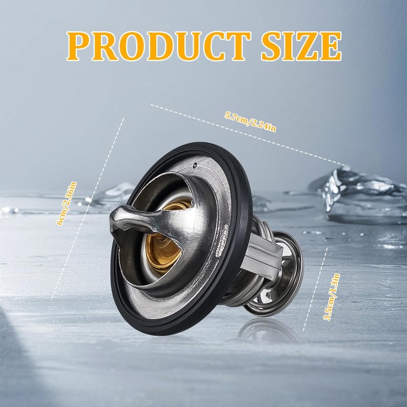 Car Thermostat, High Performance Automotive Replacement Engine Thermostat with Gasket,