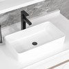 Rectangular Vessel Sink - Fulorni 24"x14" Bathroom Vessel Sink Large