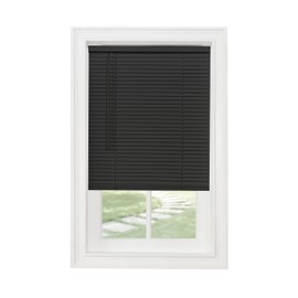 Achim Home Furnishings MSG239BK04 Cordless GII Morningstar 1" Light Filtering Mini Blind, Length 64inch Drop X Width 39inch, Black