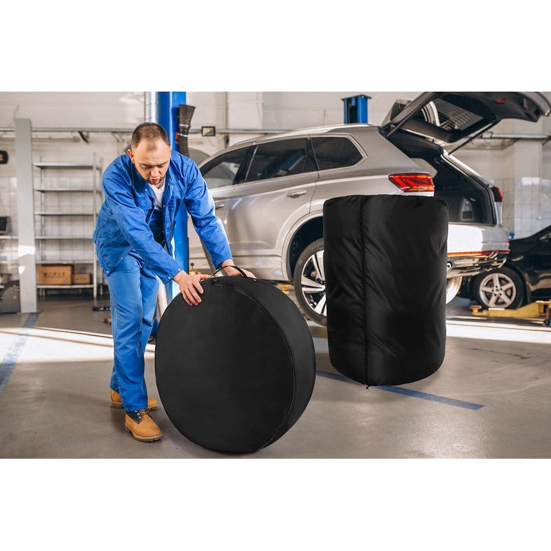 Ferocity Tyre Cover, Water Resistant Car Tyre Bag with Zip