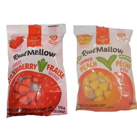 Dare Candy Co. Real Marshmallow Candies Bundle (Strawberry/Peach)