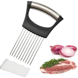 Stainless Steel Onion Holder Tomato Slicer Lemon Cutter Meat Tenderizer Needle Easy Slicing Kiwi Fruits & Vegetable Tools Kitchen Cutting Aid Gadgets Tool