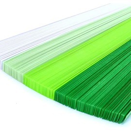 540Pcs Origami Star Paper Strips, Double-Sided Colored Paper for DIY Lucky Stars, Pre-Cut Wishing Star Craft Kit (Green, 1)