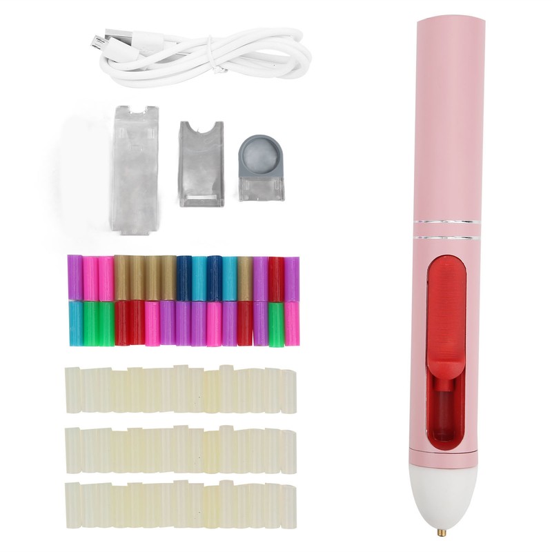 Mini Glue Gun Hot Melt Colorful Pen‑Shaped Cordless 2200mAh USB