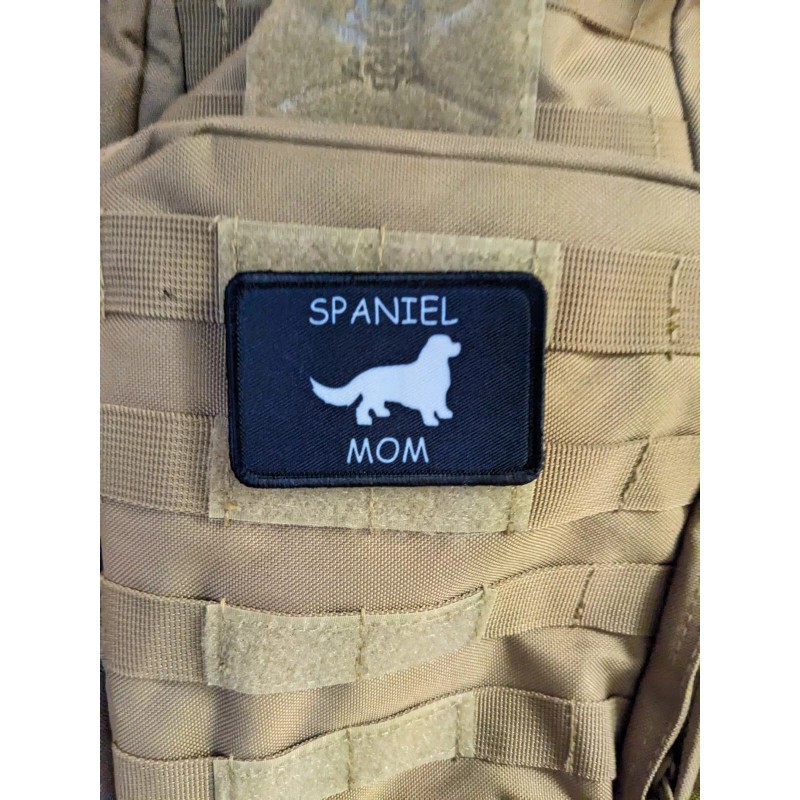 morale patch Spaniel mom fur baby 2"x3" hook & loop