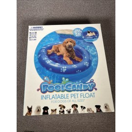PoolCandy Pool Candy Inflatable Dog Pet Pool Float and Lounger 53" x 35" Up to 100 Lbs
