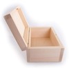 Small Rectangular Wooden Box with Lid & Bolt Closure |