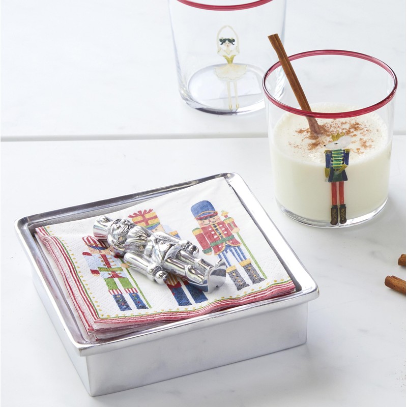 Mariposa Nutcracker Handcrafted Napkin Weight, One SIze, Silver