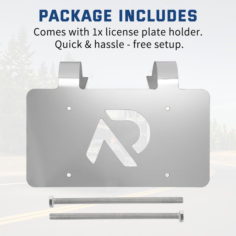 Semi Truck Commercial Truck Deer Guard Stainless License Plate Holder