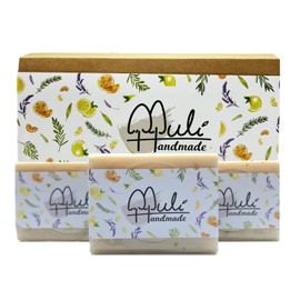 Natural Handemade Bar Soap for Men and Women with Essential oils, Scented Bar Soaps for Bath, Fragrance Regular Use Gift Set (Pack of 3) Calendula