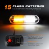 DOXMALL LED Amber White Strobe Light For Trucks,8Pcs Emergency Grill