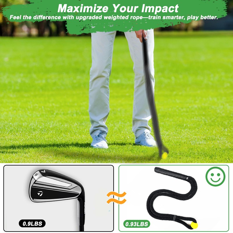 Cusprtm Golf Rope Swing Trainer, Professional Golf Swing Rope Training