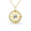 OPVICAM Compass Necklace for Women, Wife Birthday Gift Ideas -