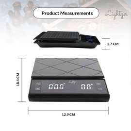 Lightzer Coffee Scale with Timer Digital Kitchen Food Scale with Tare Function Jewelry Scales with LCD Display