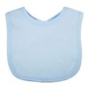 3 x Stick-On Bibs 100% Cotton Plain, blue, 33cm x