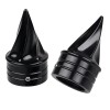 Unbranded Black Twisted Front Axle Cap Nut Covers For Harley