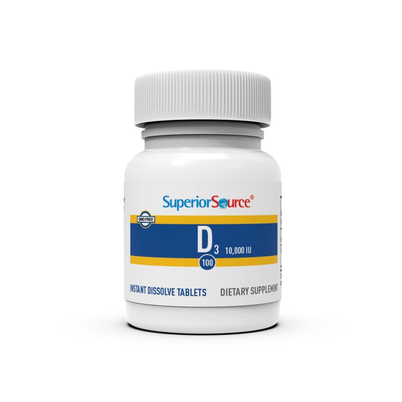 Superior Source Vitamin D3 10000 IU, Quick Dissolve MicroLingual Tablets,