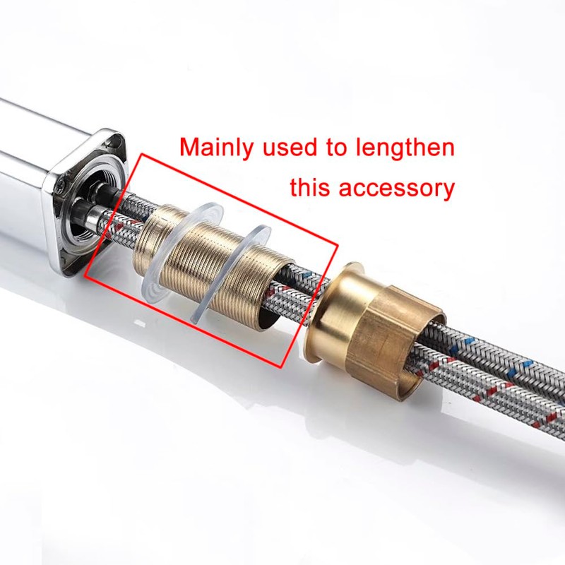 Faucet Fittings Nipple Locknut Kit Extension Threaded Pipe Longer Mounting