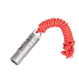 Boundless Voyage Whistle, Titanium Whistle, Ultra Lightweight, Loud Volume, Durable, Emergency Whistle, Emergency Evacuation, Crime Prevention, Mountain Climbing, Solo Camping, Outdoors, Portable Whistle, Neck Strap Included