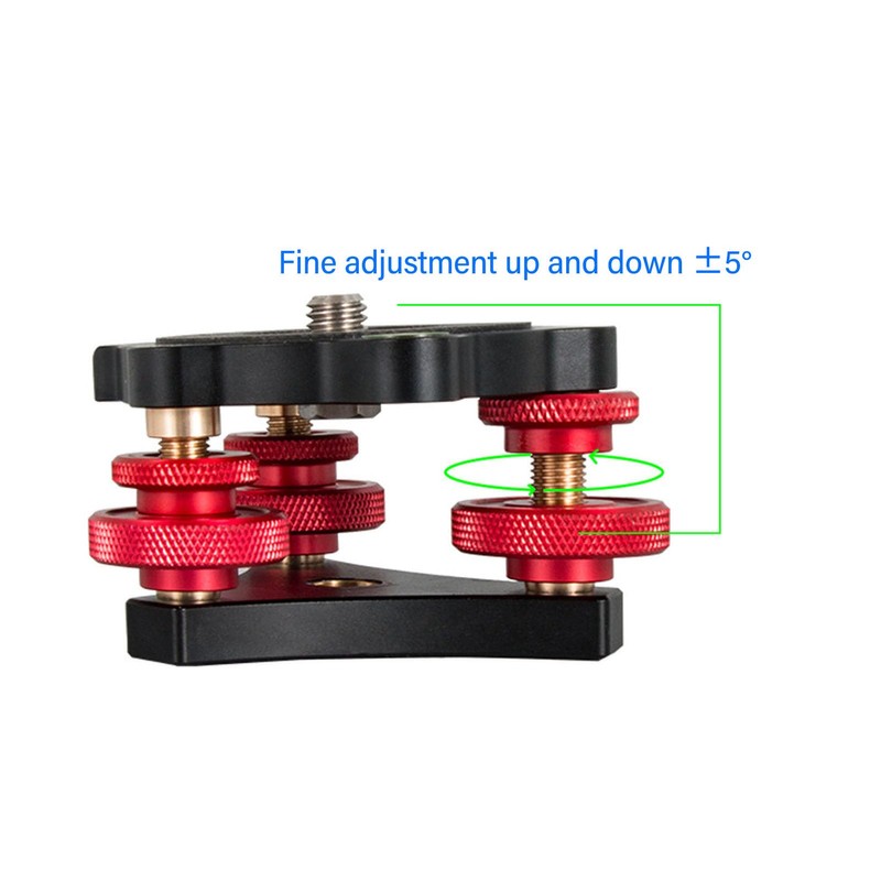 Tripod Leveling Base, Tripod Head Leveling Base Camera Leveler,3/8”Thread,+ /