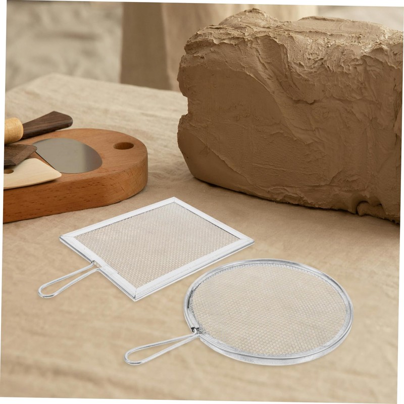Operitacx Kitchen Sieves Strainers Fine Mesh Mud Sieve Pottery Tool