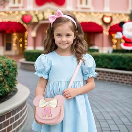 QLOVEA Toddler Purse Gifts for Girls - Birthday Gifts for 3 4 5 6 7 8 Year Old Girl, Little Girl Purse Kids Wallet Crossbody Bag (A, Pink)