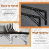 Tanstic 2-Pack 12 Inch Folding Shelf Brackets, Heavy Duty Wall